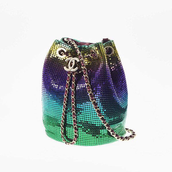 ☆シャネル ショルダーバッグ 偽物★メタリック メッシュ AS2861B06796NF629